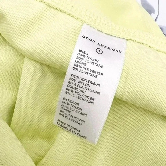 NWT Good American Key Lime Good Scuba Swim Tank, Size Small (1) - Picture 8 of 10